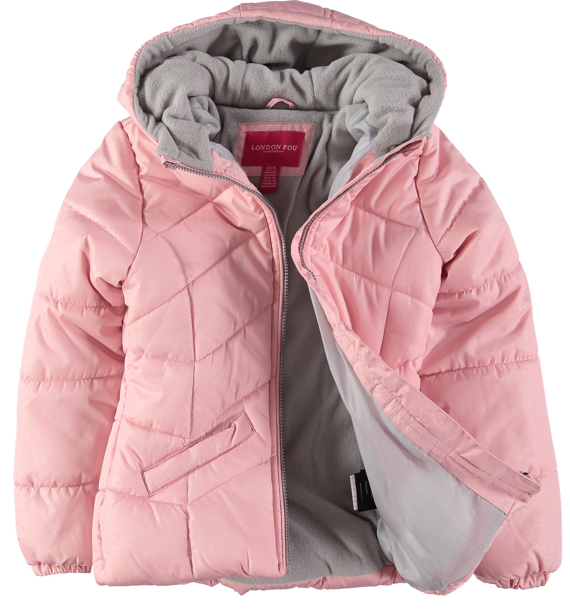 London Fog Girls 7-16 Bubble Jacket with Hat