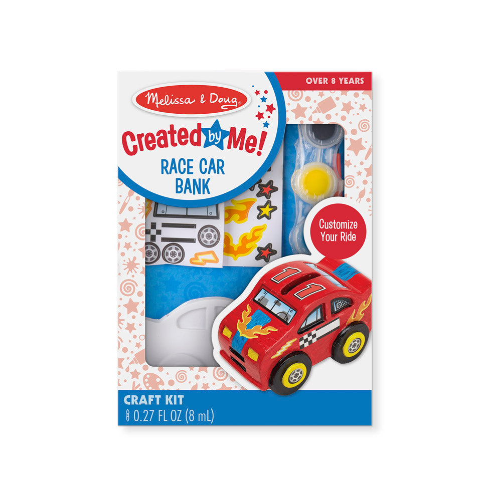 Melissa and Doug Created by Me! Race Car Bank Craft Kit