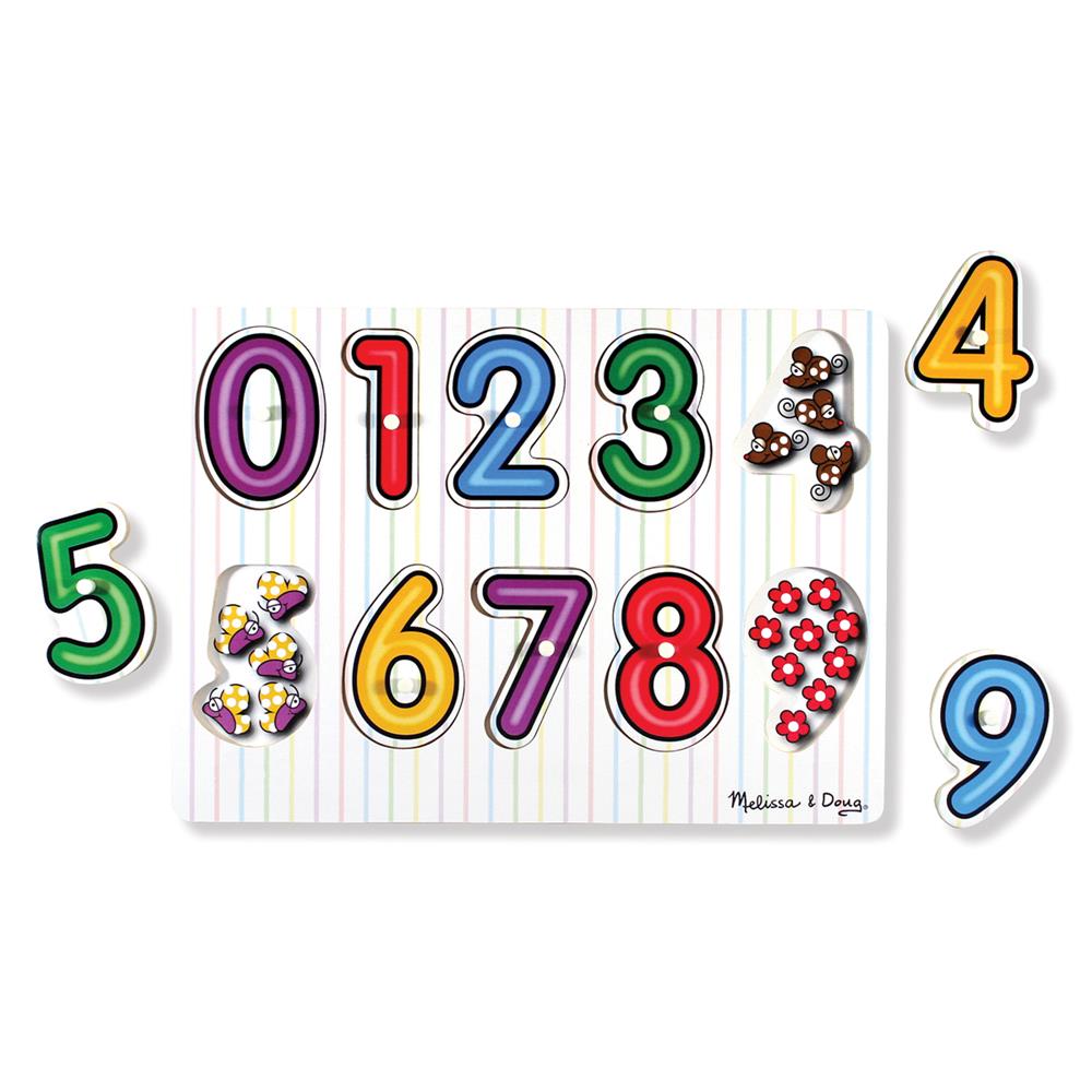 Melissa and Doug See-Inside Numbers Peg Puzzle - 10 pieces