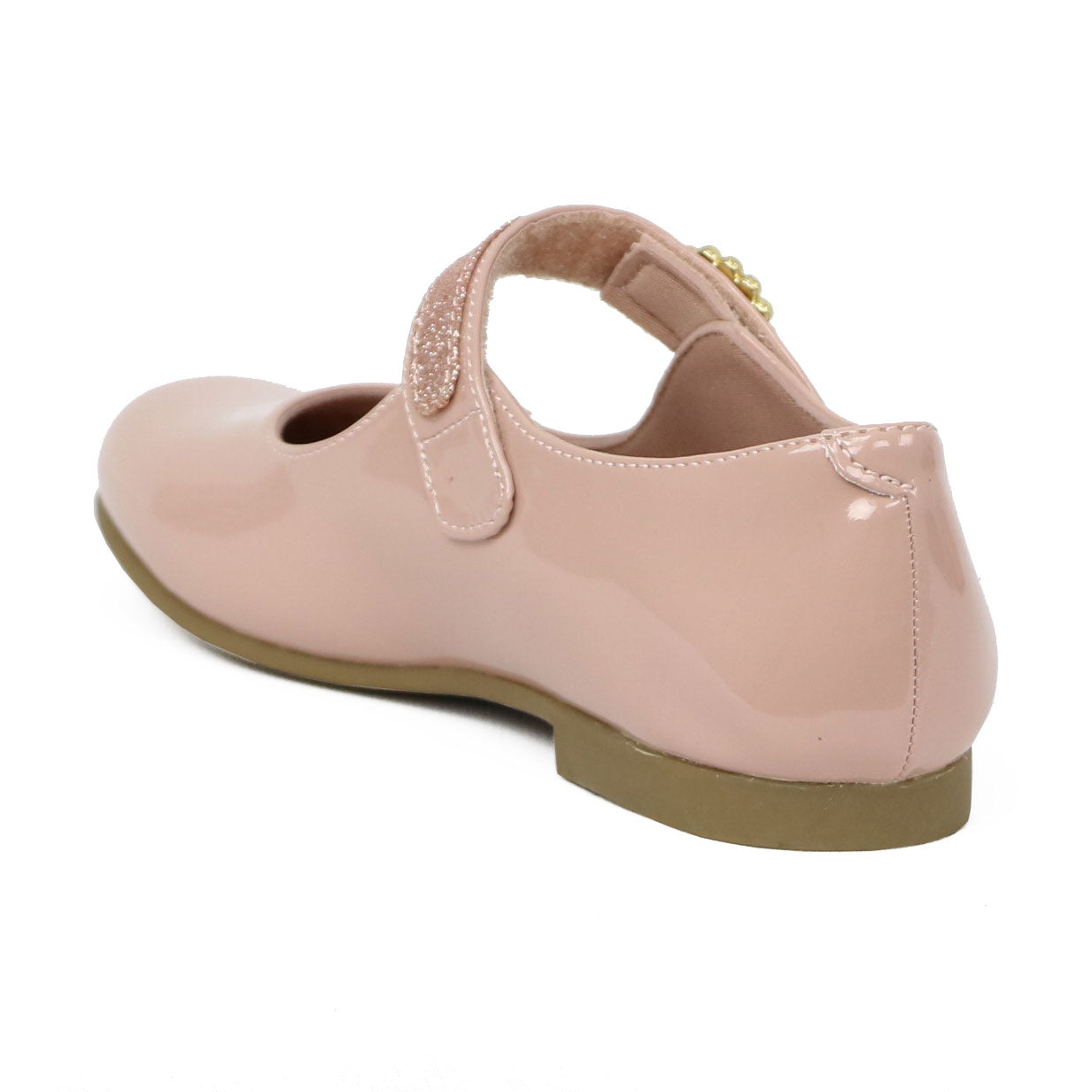 Rachel Shoes Girls 5-10 Velcro Strap Ballerina Flats