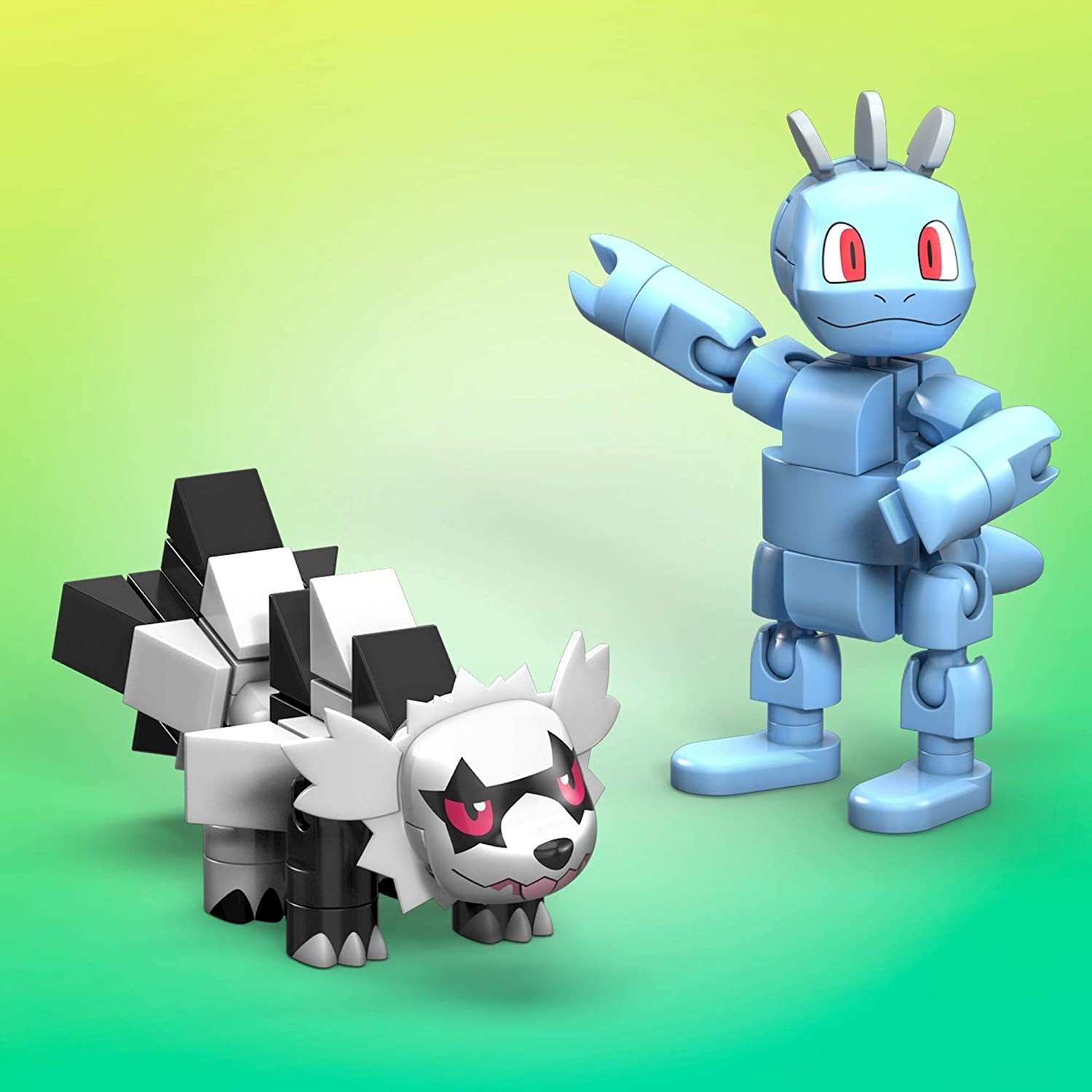 Mattel Pokemon Machop Vs. Galarian Zigzagoon Construction Set