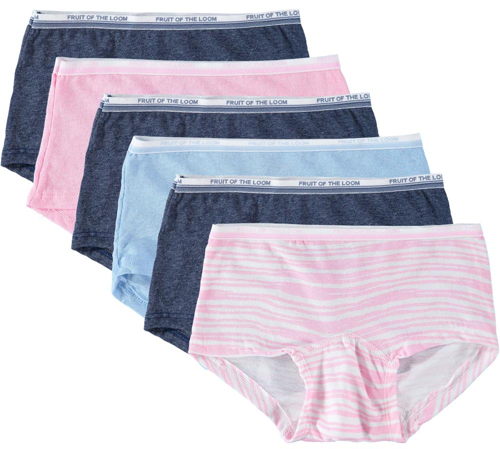 Fruit of the Loom Girls Boyshort 6-Pack