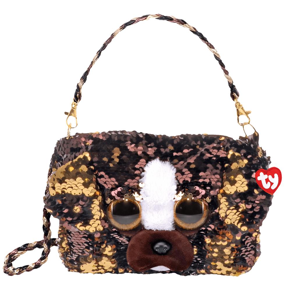 TY Brutus Reversible Sequin Bulldog Purse