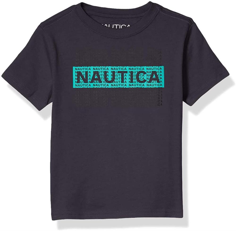 Nautica Boys 8-20 Short Sleeve Box Logo T-Shirt