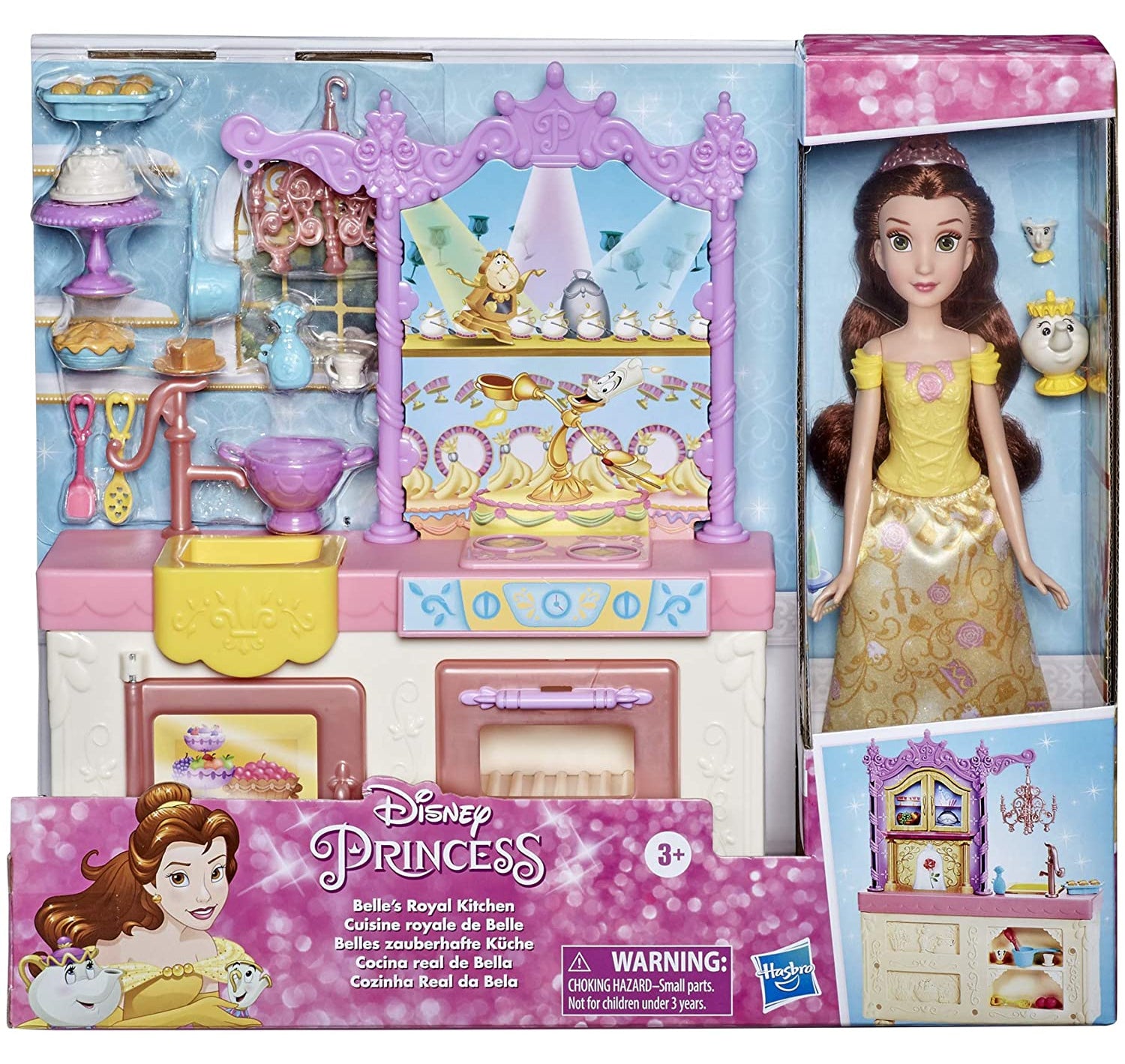 Disney Princess Belle's Royal Kitchen, Fashion Doll and Playset