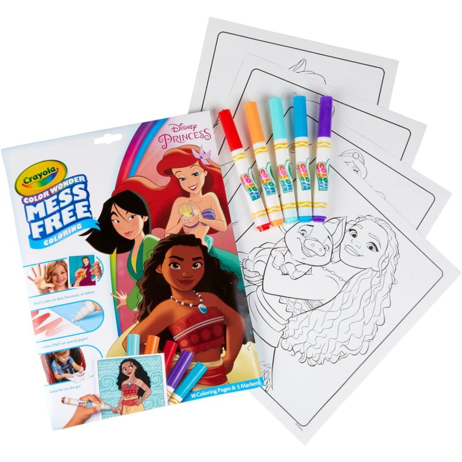 Crayola Wonder Disney Princess Pages, Mess Free Coloring