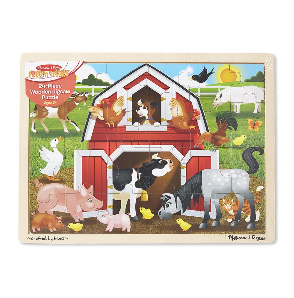 Melissa and Doug Barnyard Buddies Wooden Jigsaw Puzzle - 24 Pieces