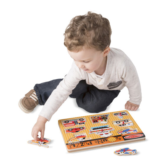 Melissa and Doug Vehicles Sound Puzzle - 8 Pieces