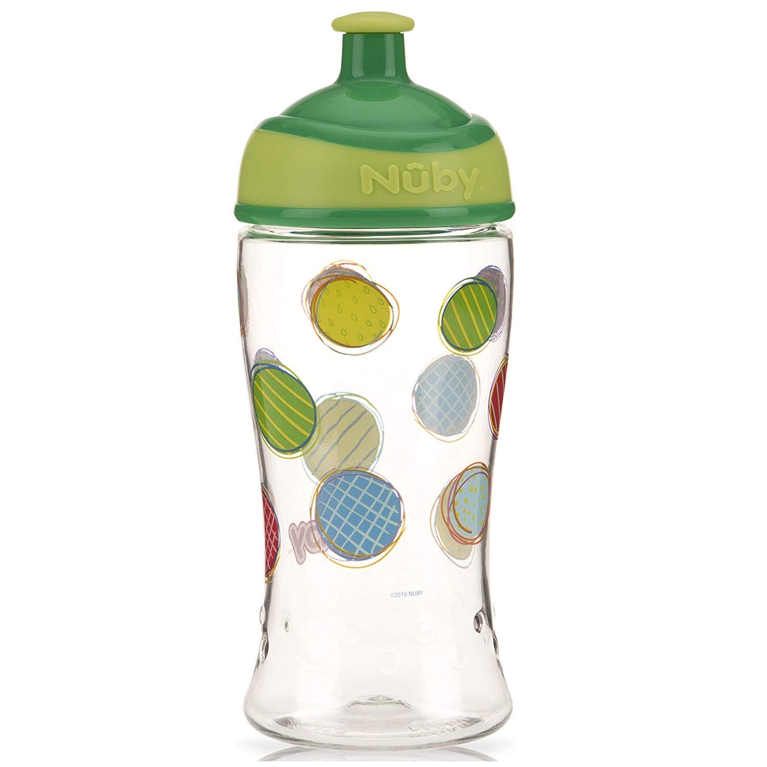 Nuby Kids Pop Up Sipper Water Bottle, Colors May Vary