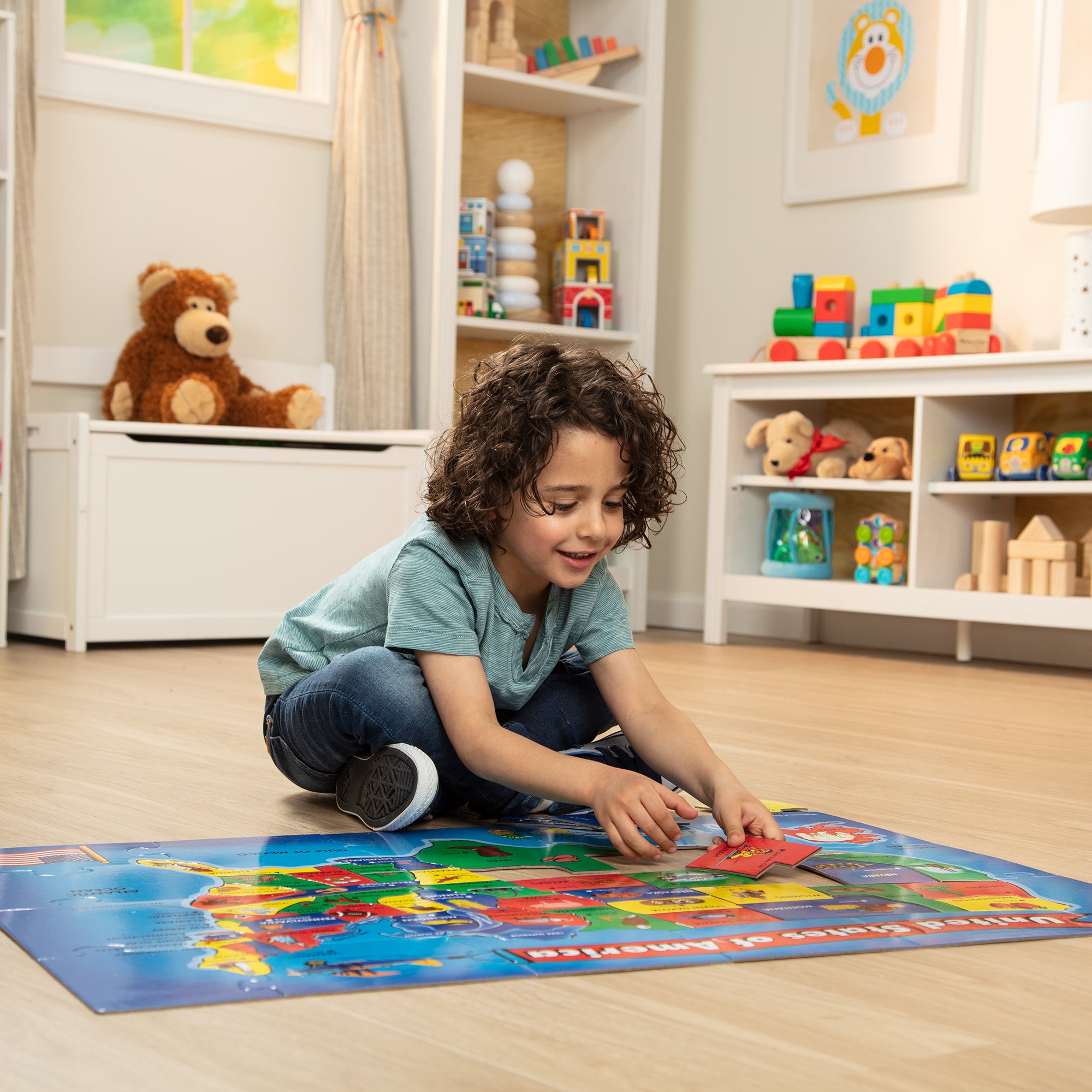 Melissa and Doug U.S.A. (United States) Map Floor Puzzle - 51 Pieces