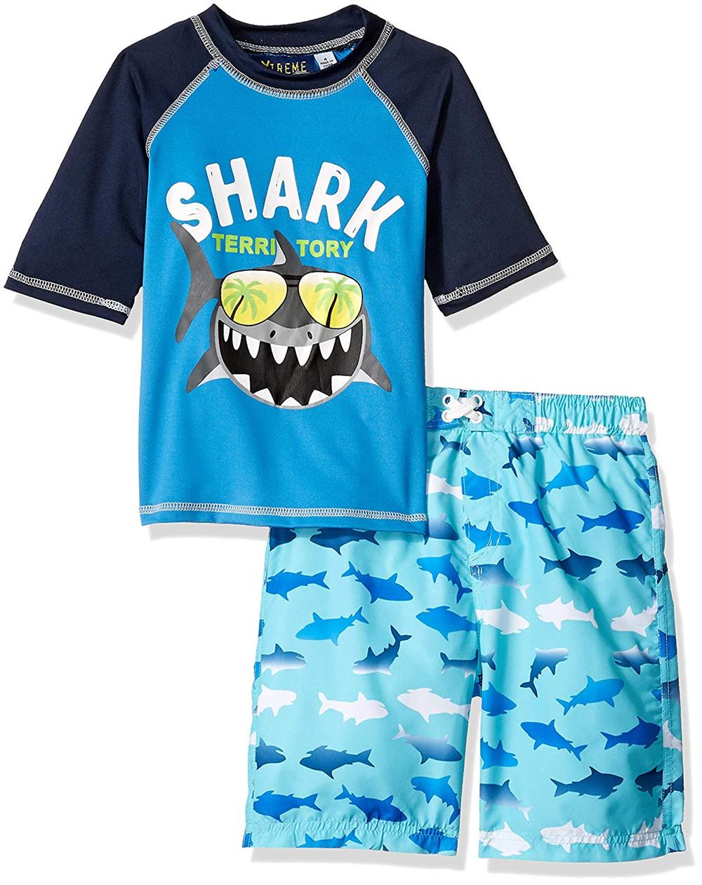 iXtreme Shark Rash Guard Swim Set