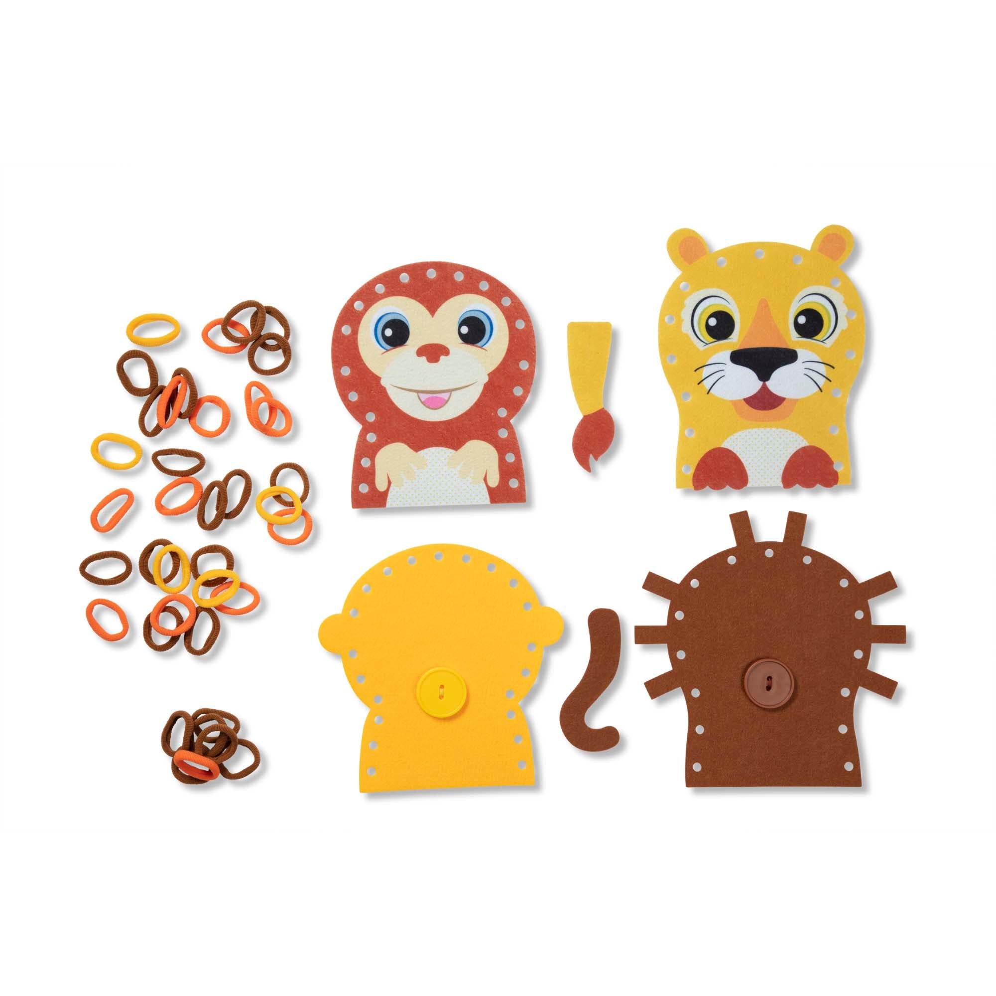 Melissa and Doug Loop It! Safari Puppets Beginner Craft Kit