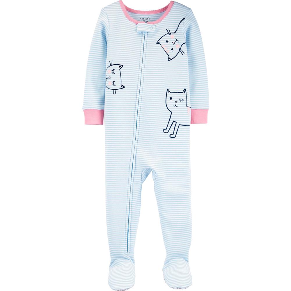 Carters Girls 2T-5T Kitty Cotton Sleeper