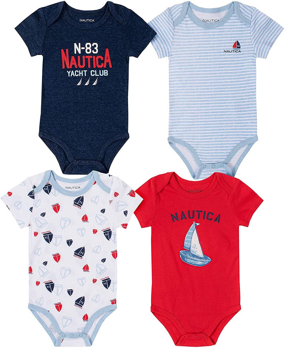 Nautica Sail 4 Piece Snap Close Bodysuits