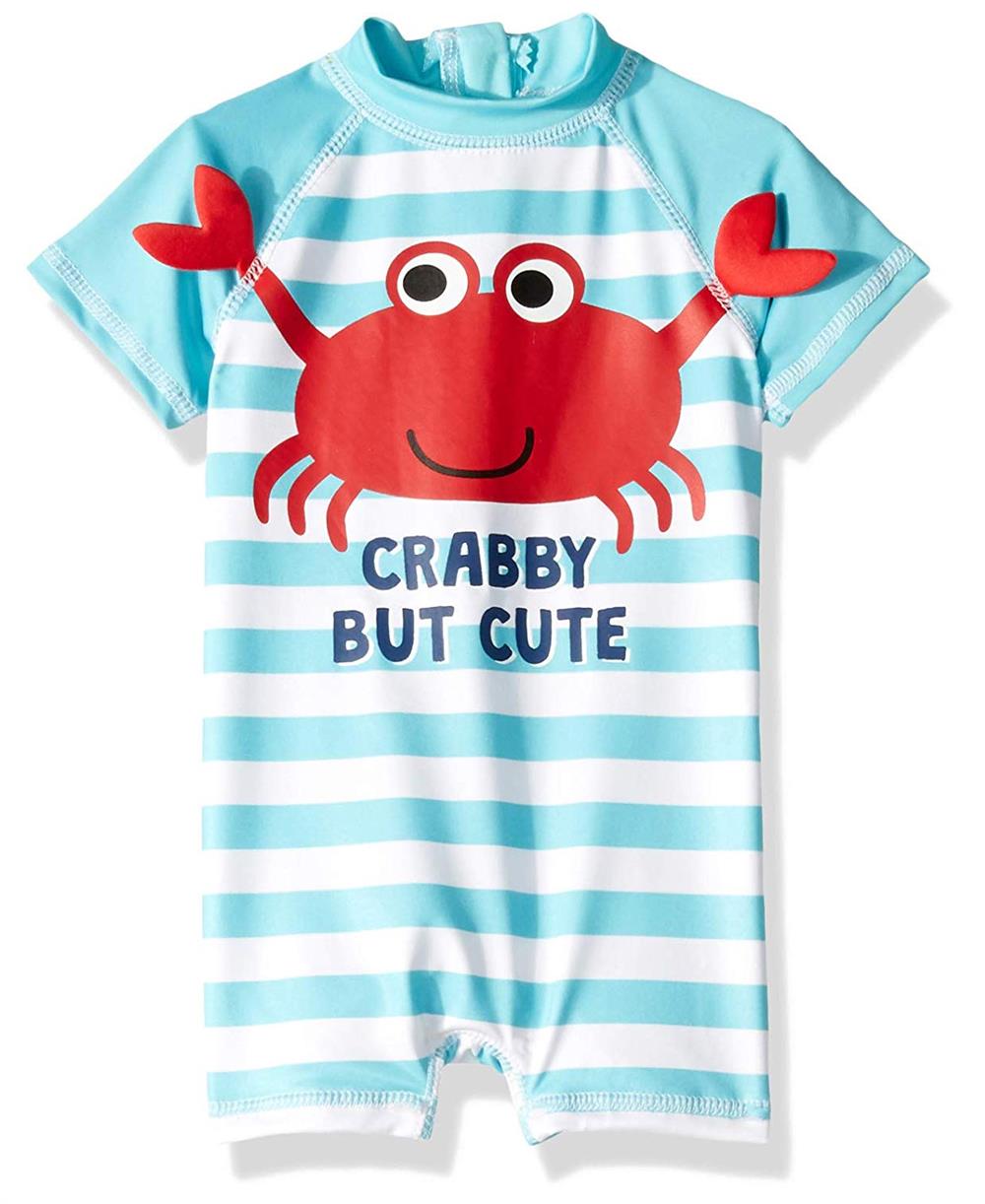 Wippette Boys 9-24 Months Crab Swim Romper