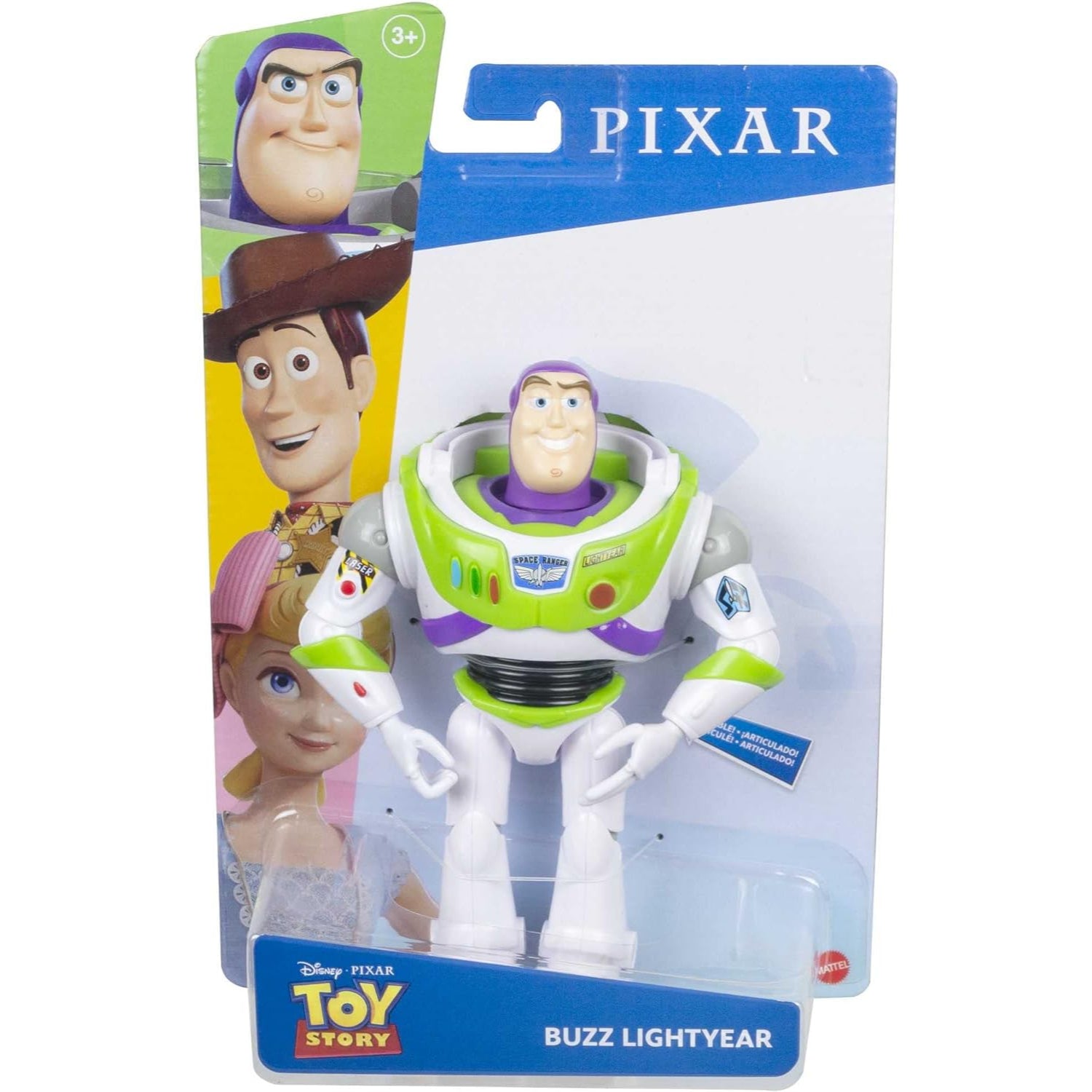 Mattel Disney Pixar Toy Story Action Figure, Posable Buzz Lightyear in Signature Spacesuit Look, Collectible Toy, 7-inch