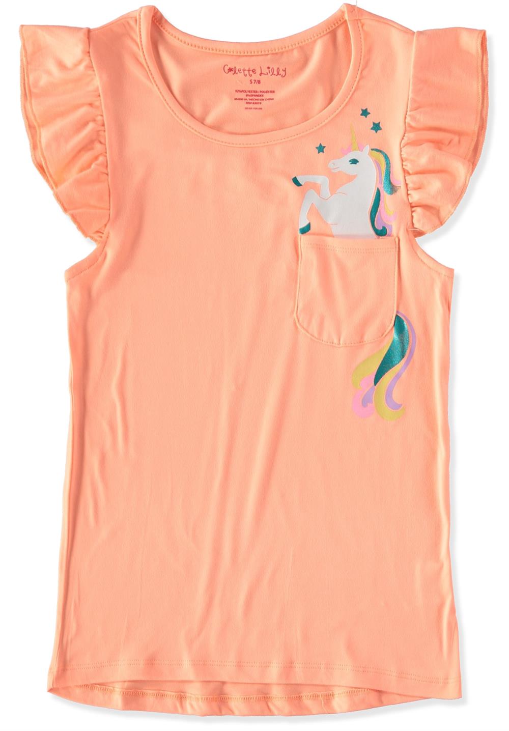 Colette Lilly Girls 7-16 Unicorn Pocket Tee