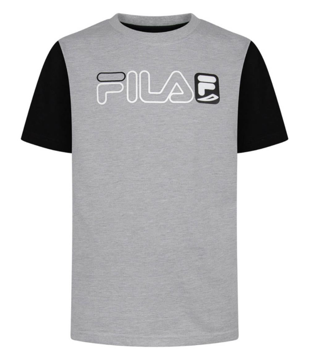 FILA Boys 8-18 Short Sleeve Graphic Color Block T-Shirt