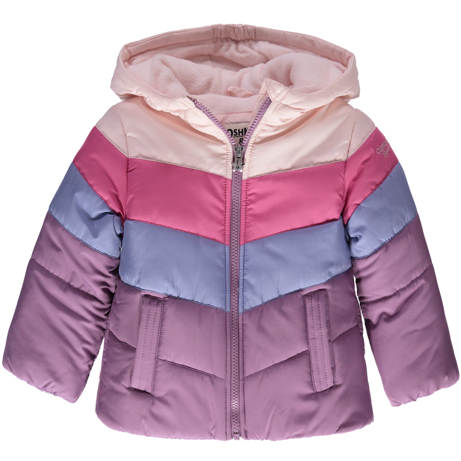 Osh Kosh Girls 2T-6X Colorblock Puffer Jacket