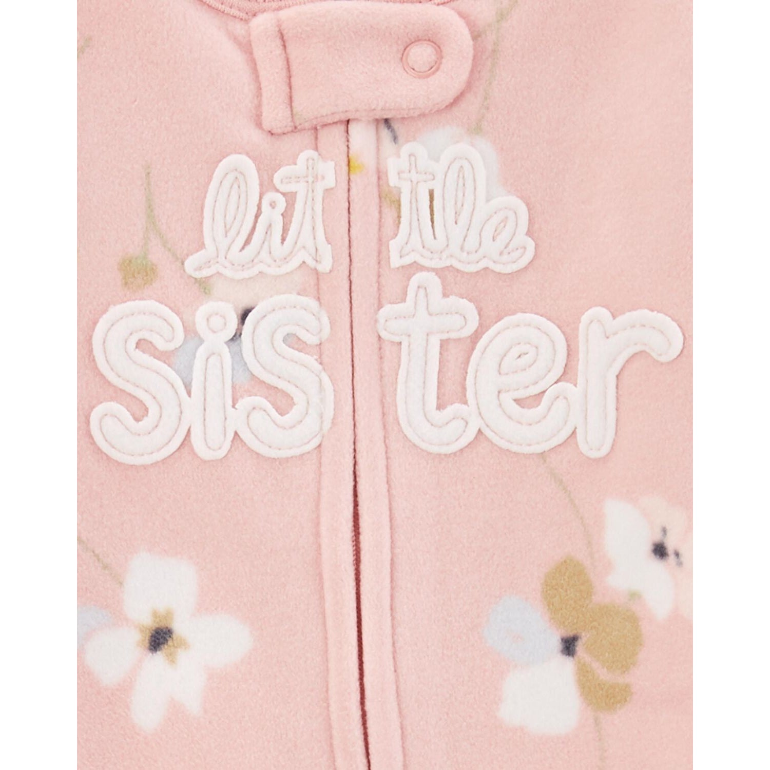 Carters Girls 0-9 Months Little Sister Zip-Up Fleece Sleep & Play Pajama