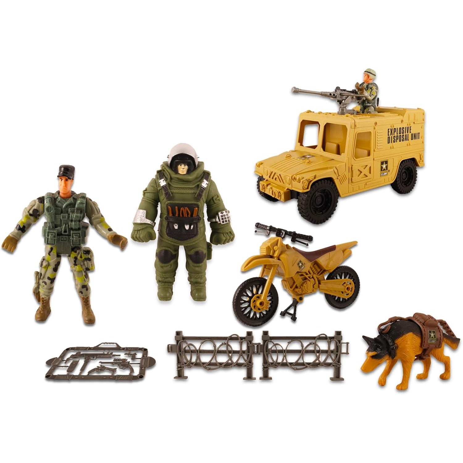 U.S. Army Explosive Specialists Military Toy 15 Piece Playset,  3+ Years