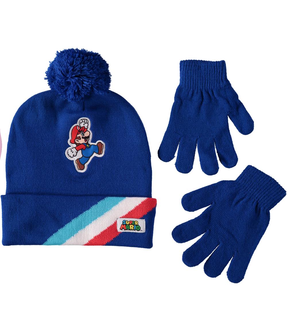 Nintendo Boys 4-7 Super Mario Hat Gloves Set