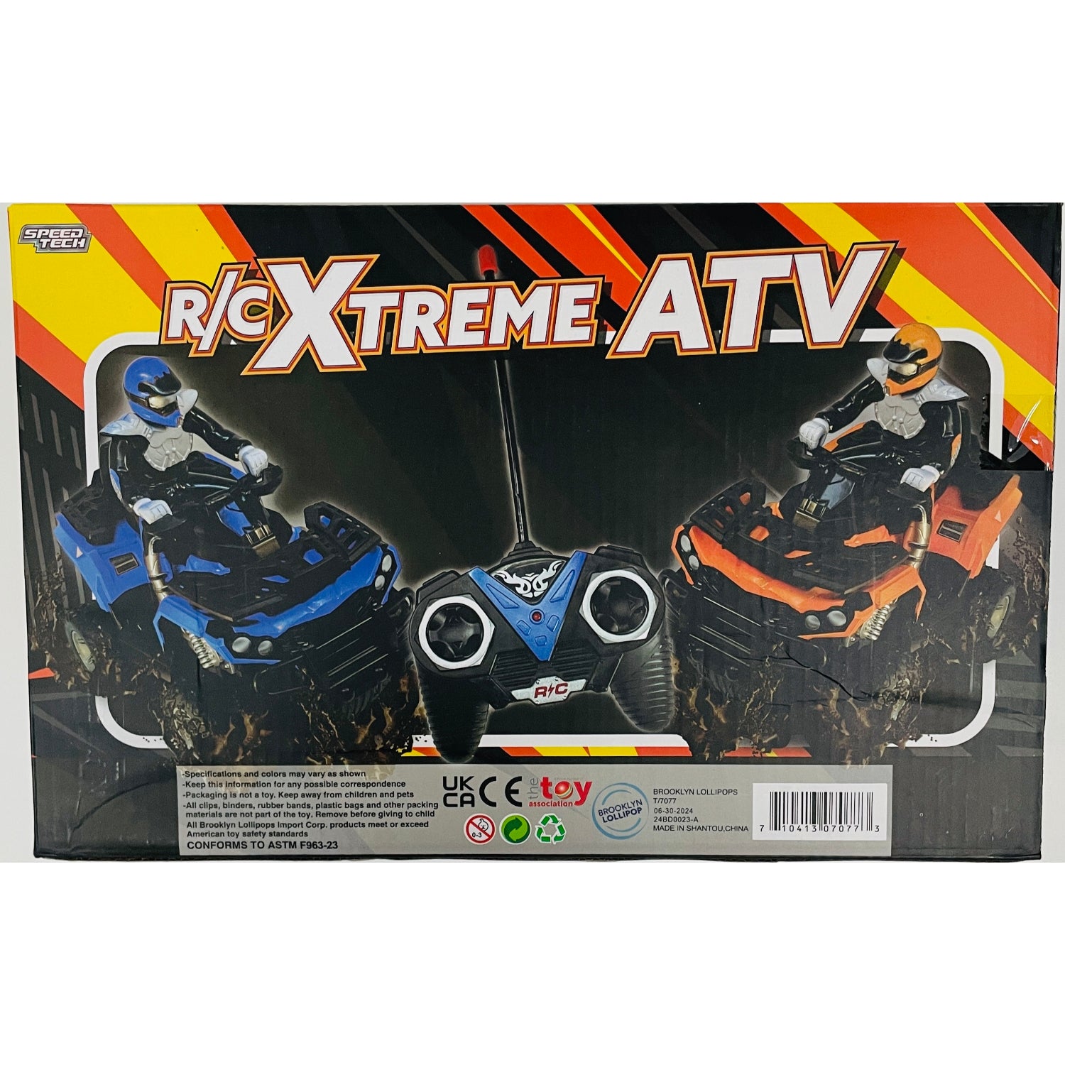 Speed Tech R/C Xtreme Off Road ATV, in 1:12 Scale, 27Mhz Range, for Kids Ages 6+ Years, Colors May Vary