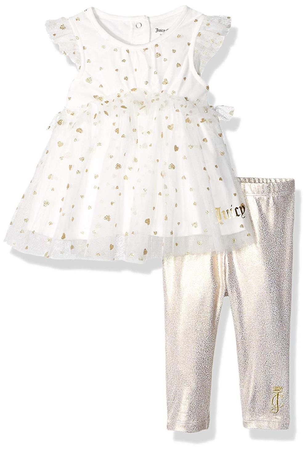 Juicy Couture Girls 12-24 Months Metallic Legging Set