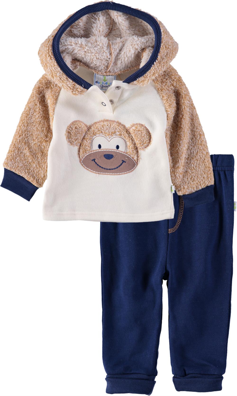 Duck Duck Goose Boys 0-9 Months Monkey Fur Jogger Set