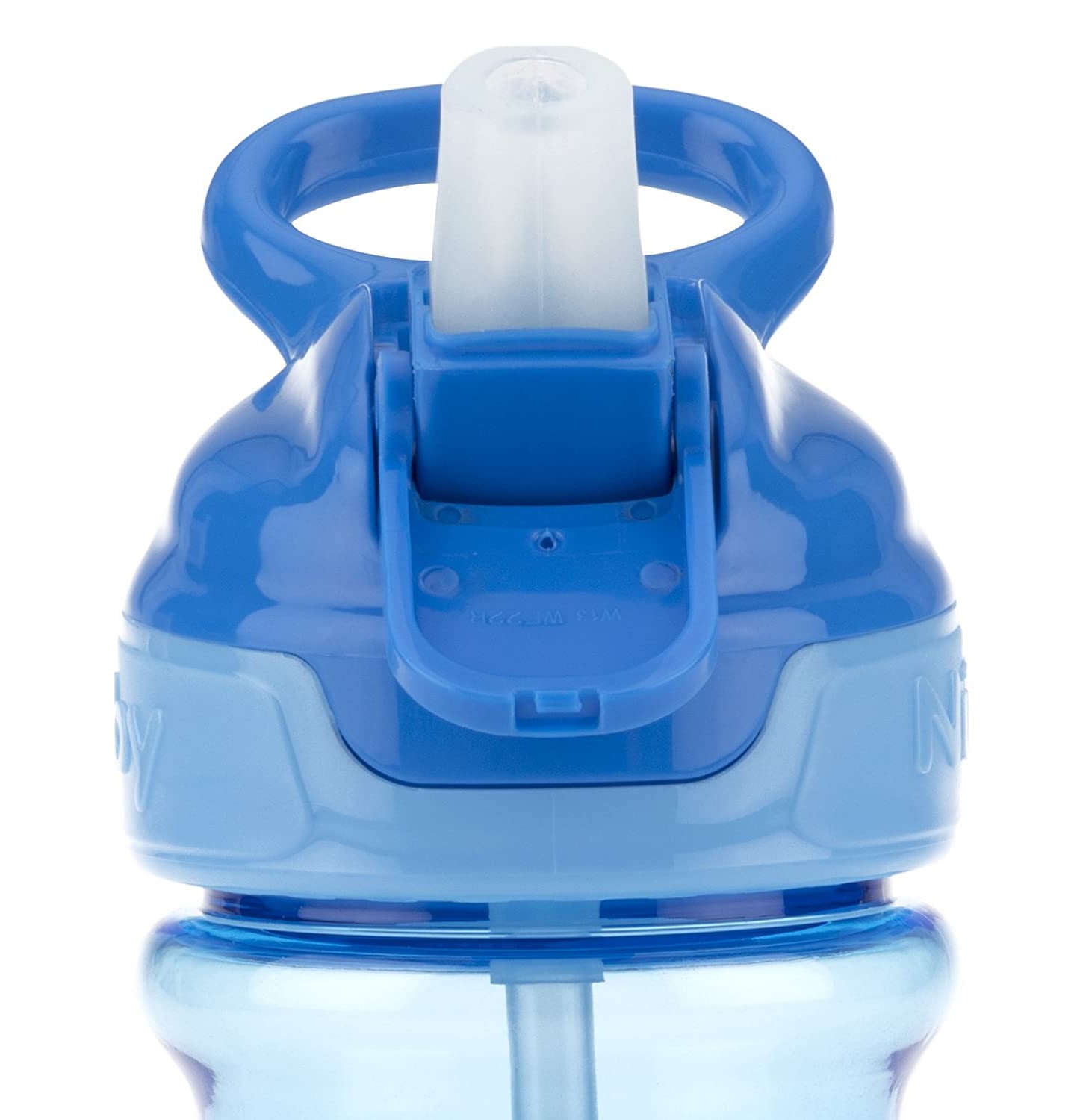 Nuby Flip-it Soft Spout Water Bottle, Blue Sharks, 12 oz