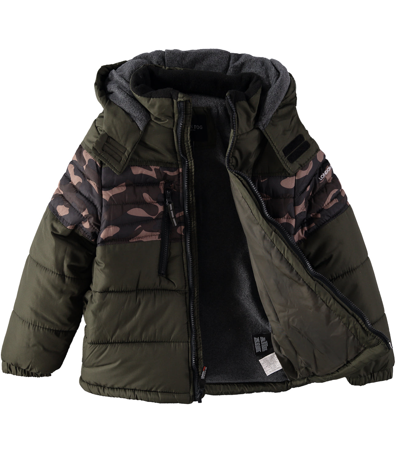 London Fog Boys 8-20 Stripe Puffer Jacket