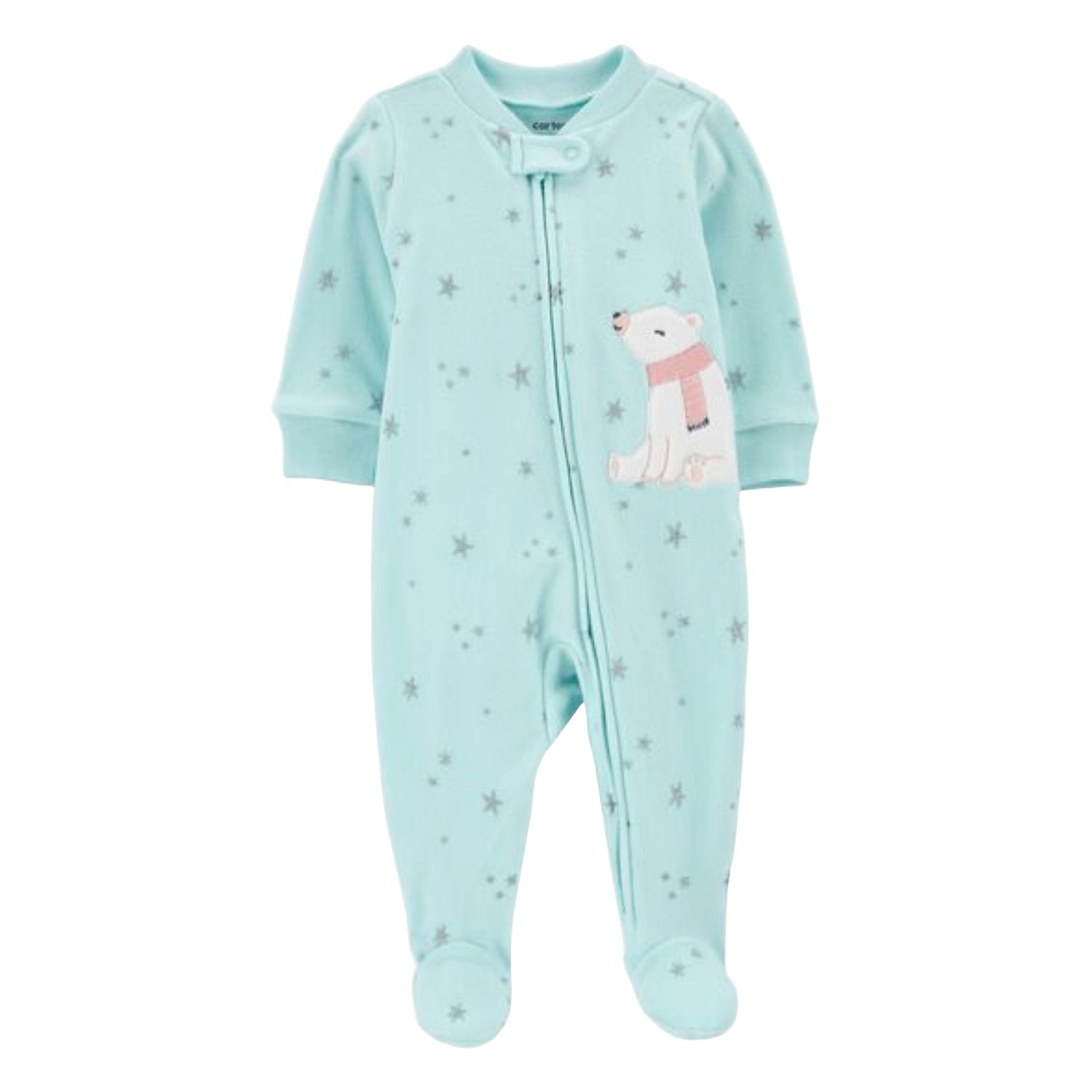 Carters Baby Girls Polar Bear Fleece Zip-Up Footie Sleep & Play Pajamas