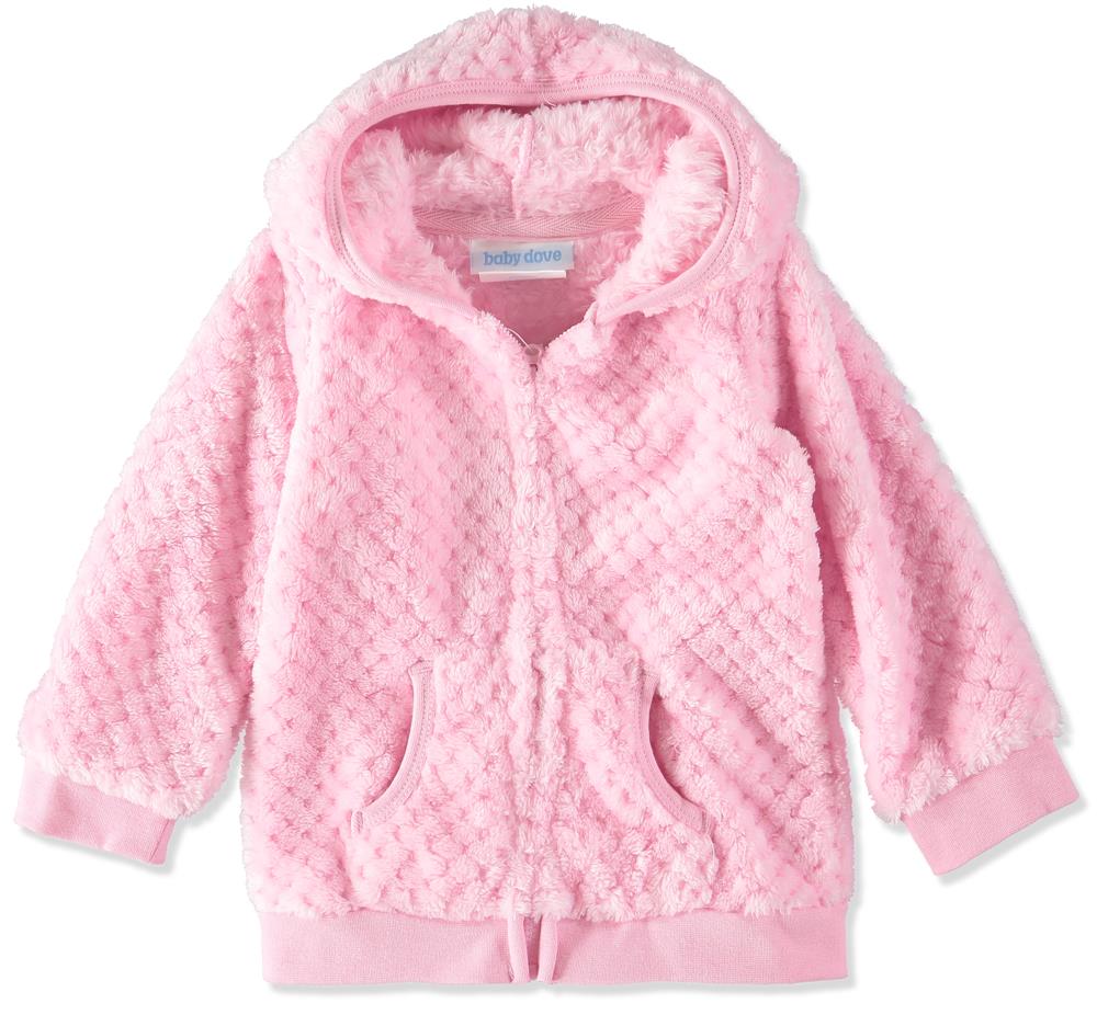 Baby Dove Diamond Quilt Plush Zip Jacket