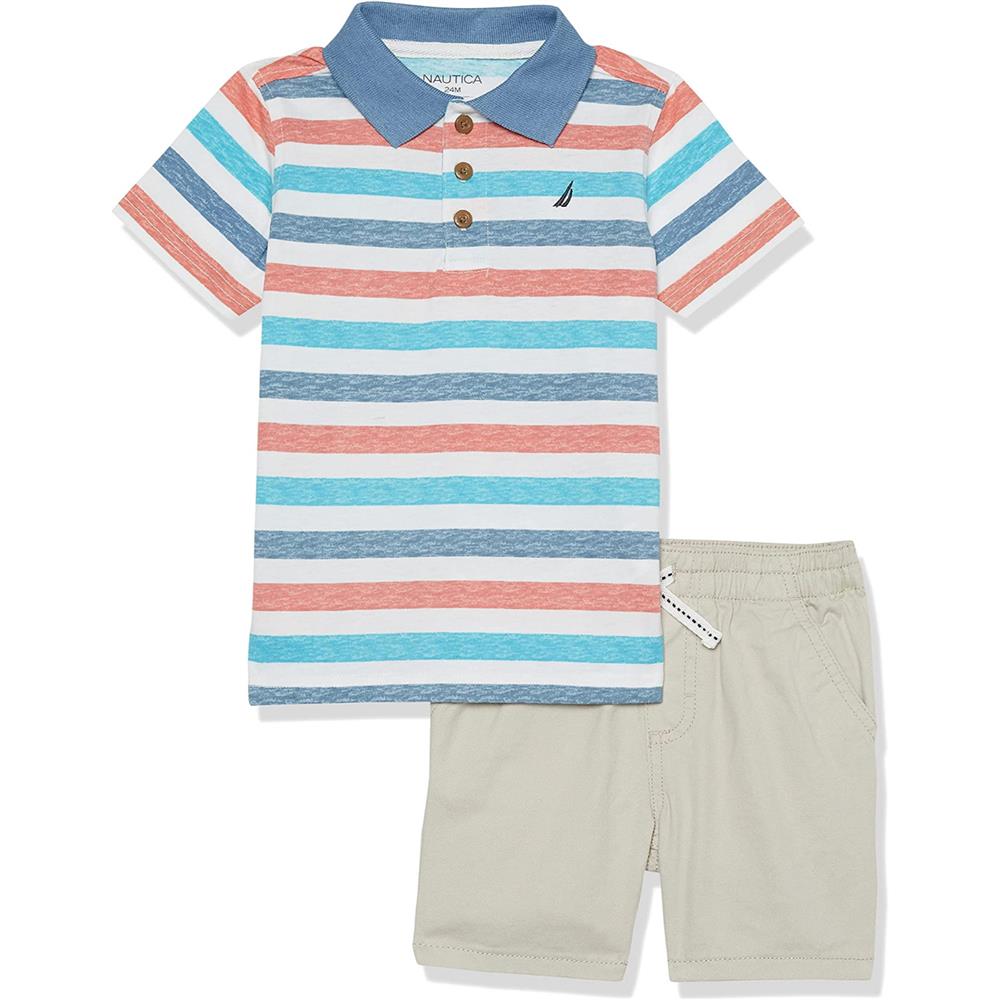 Nautica Boys 12-24 Months Polo Short Set