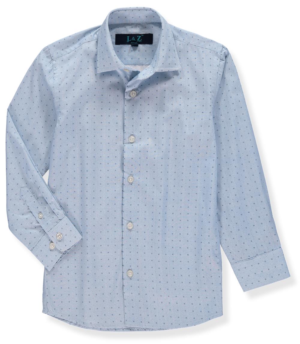 Leo & Zachary Boys 2-16 Pin Checkered Dress Shirt