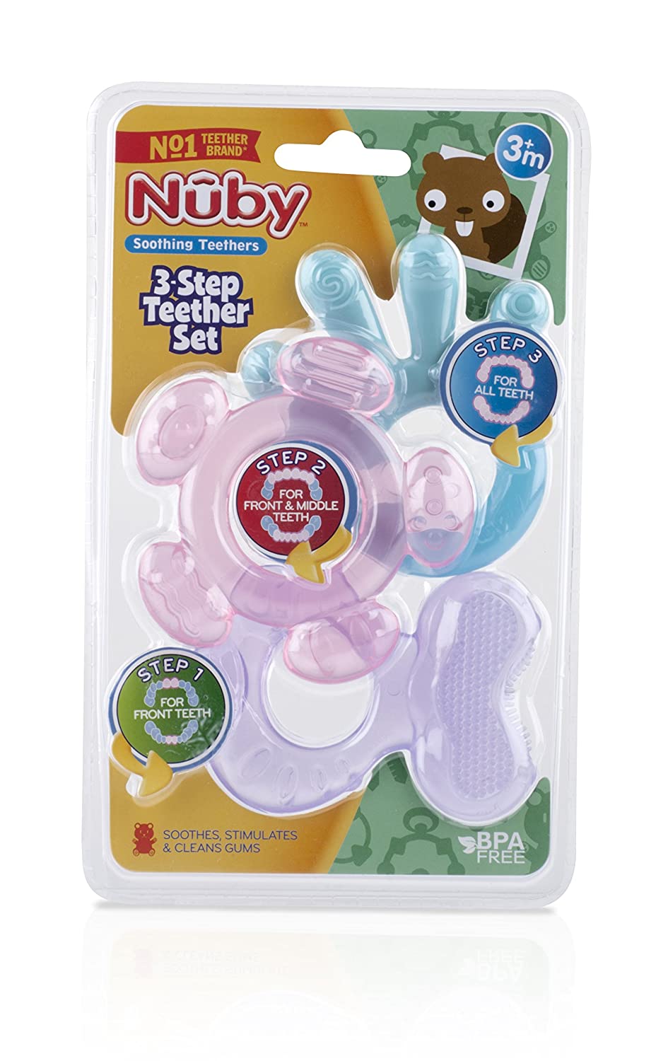 Nuby 3 Step Soothing Teether Set