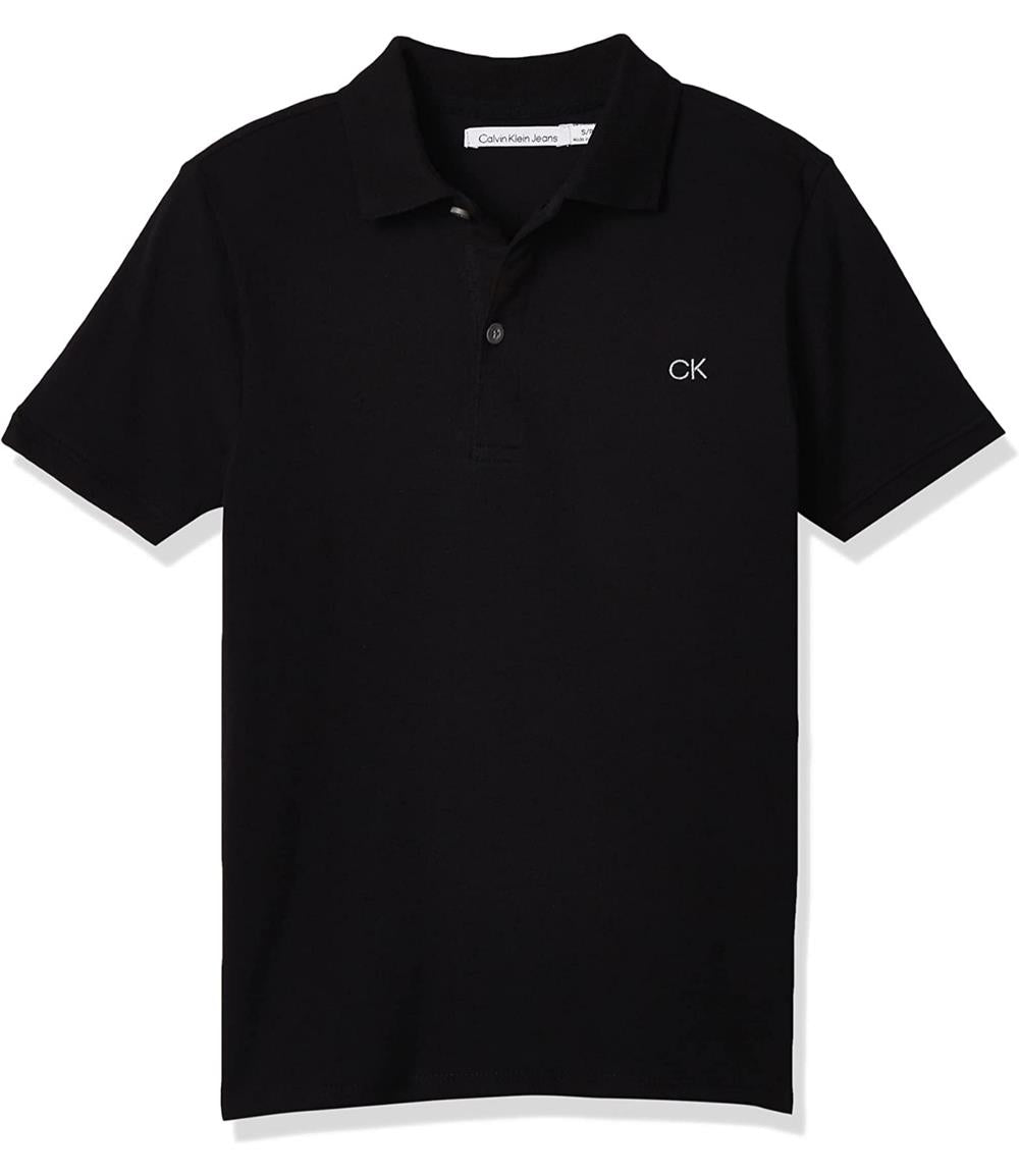 Calvin Klein Boys 8-20 Short Sleeve Solid Pique Polo