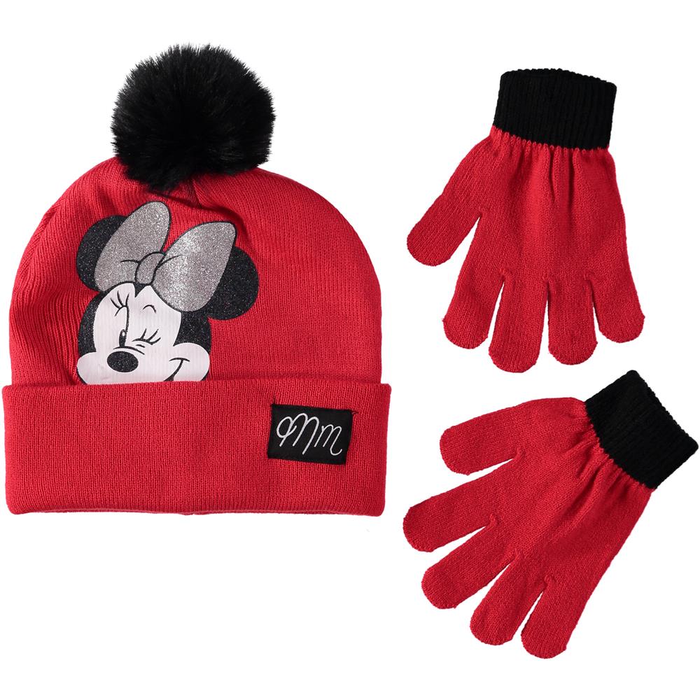 Disney Girls 4-6X Minnie Mouse Hat Gloves Set