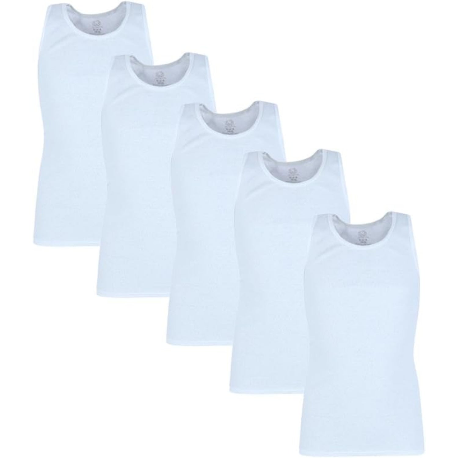 Fruit of the Loom Boys 5 Pack Athletic Shirt - White