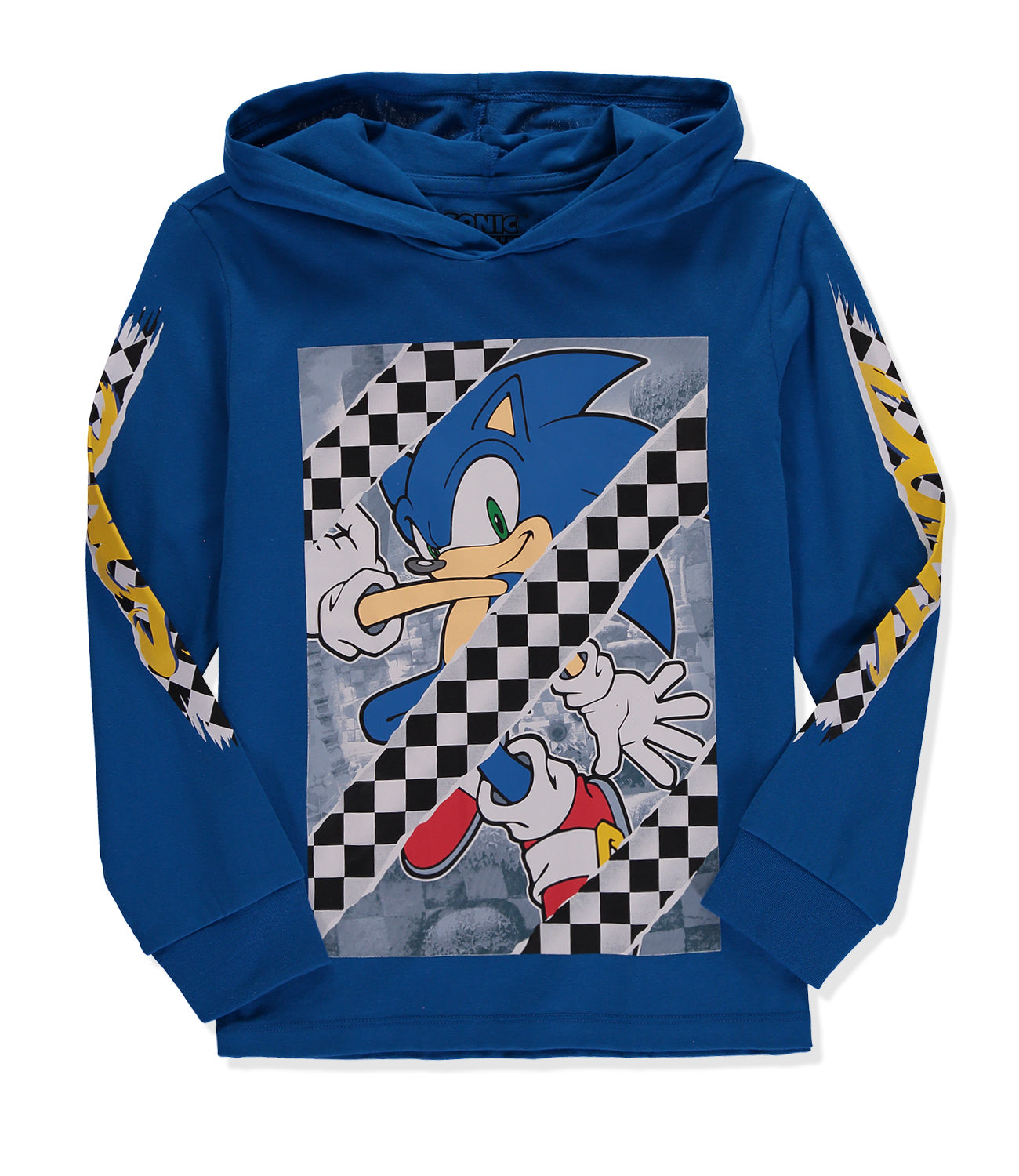 Sonic Boys 4-20 Long Sleeve Racing Hooded T-Shirt