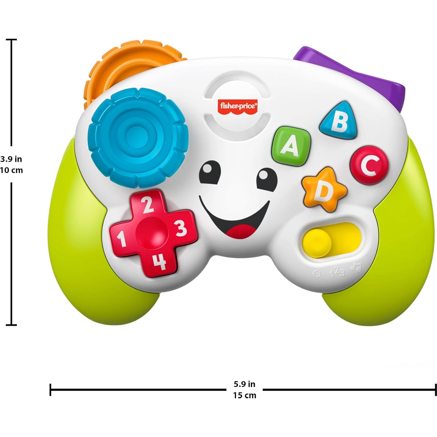 Fisher-Price Laugh & Learn Game & Learn Controller Musical Baby Toy With Lights, Green