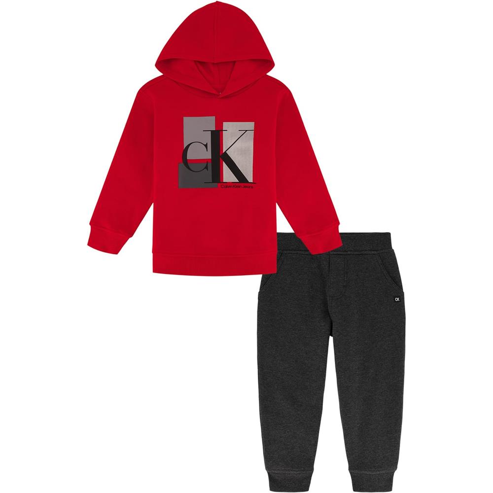 Calvin Klein Boys 2T-4T Hoodie Jogger Set