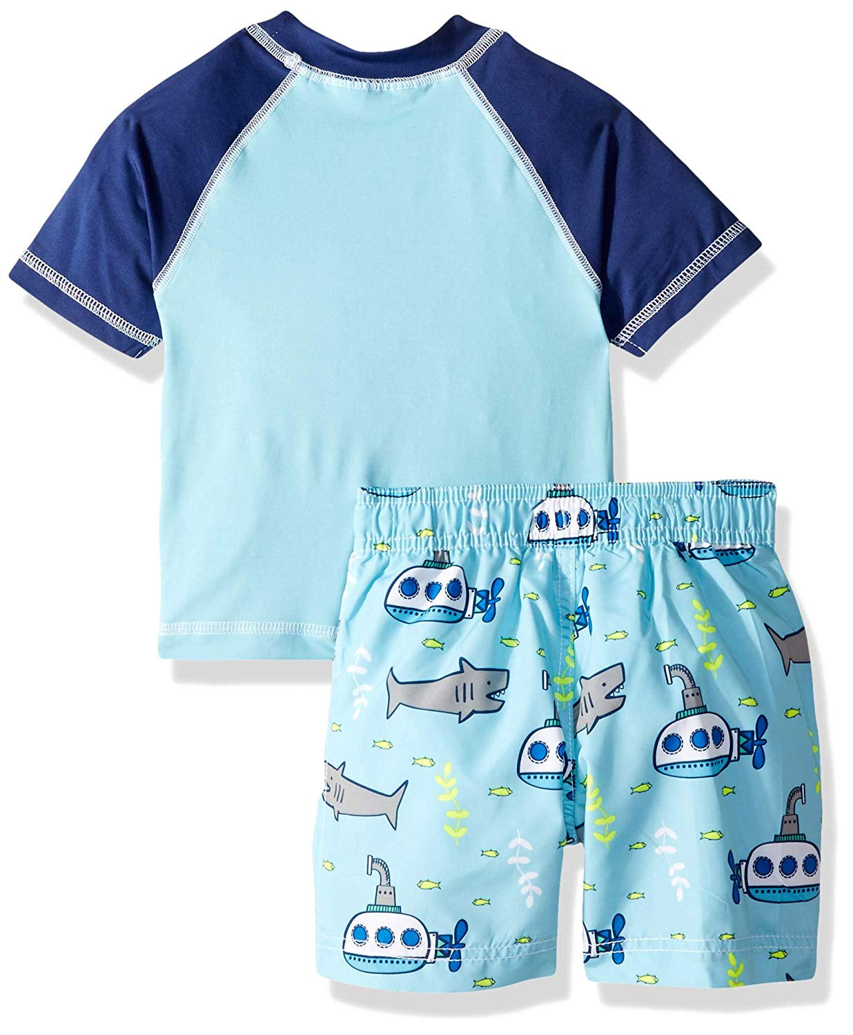 Wippette Boys 12-24 Months Shark Submarine Rash Guard Swim Set