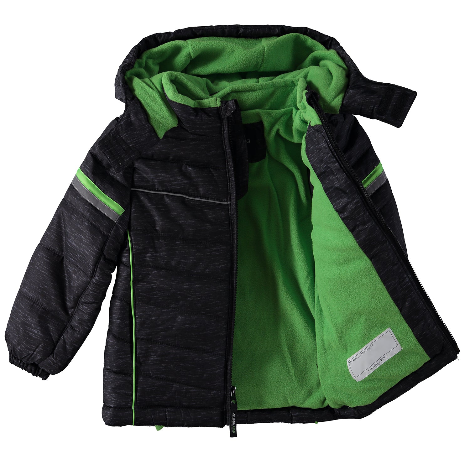 London Fog Boys 4-7 Active Puffer Jacket Winter Coat with Fleece Hat