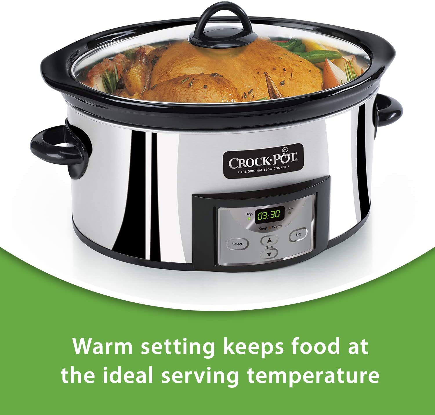 Crock-Pot 6-Quart Programmable Slow Cooker, Stainless Steel