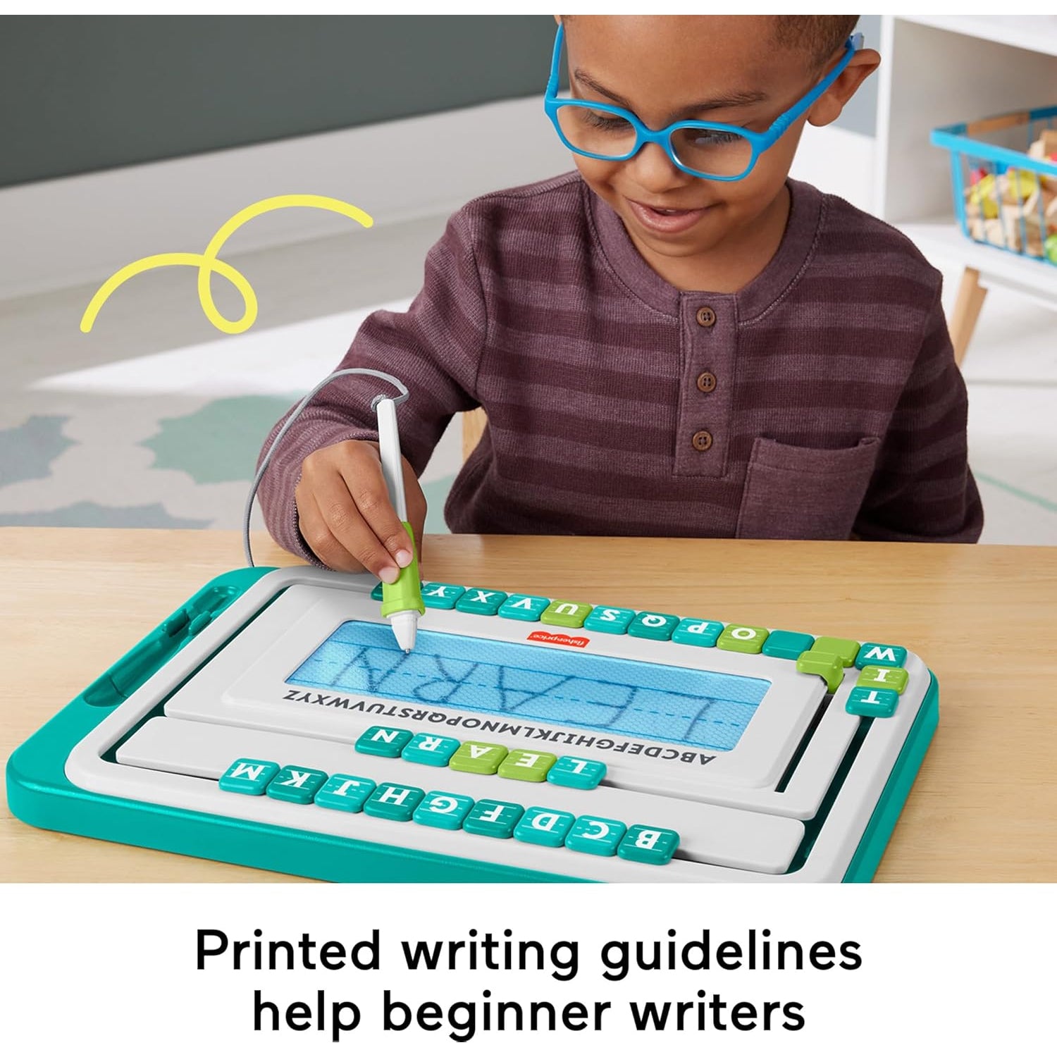 Fisher-Price Think & Learn Alpha Slidewriter Preschool Toy Magnetic Drawing Tablet