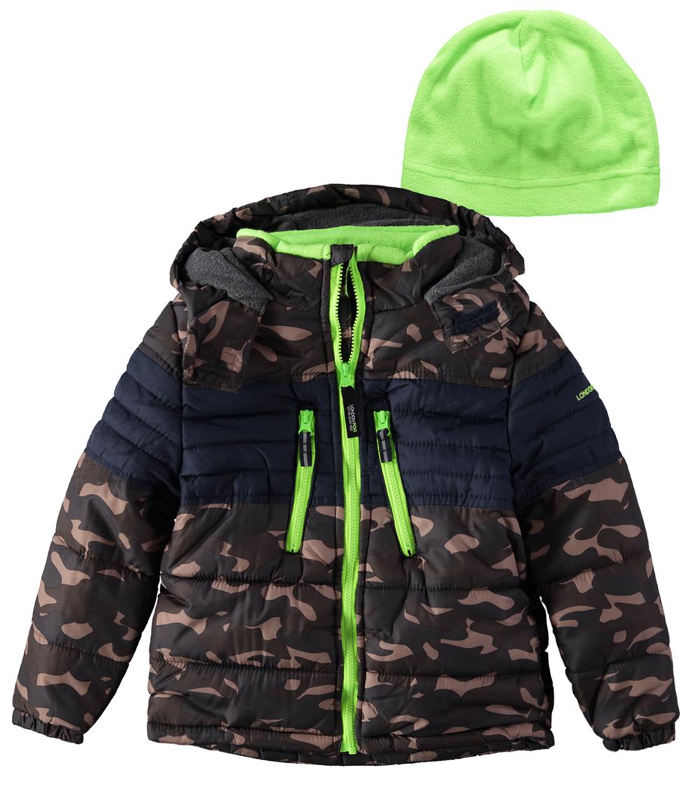 London Fog Boys 8-20 Stripe Puffer Jacket