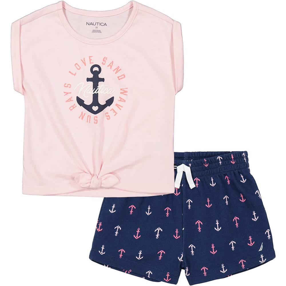 Nautica Girls 12-24 Months Anchor Short Set