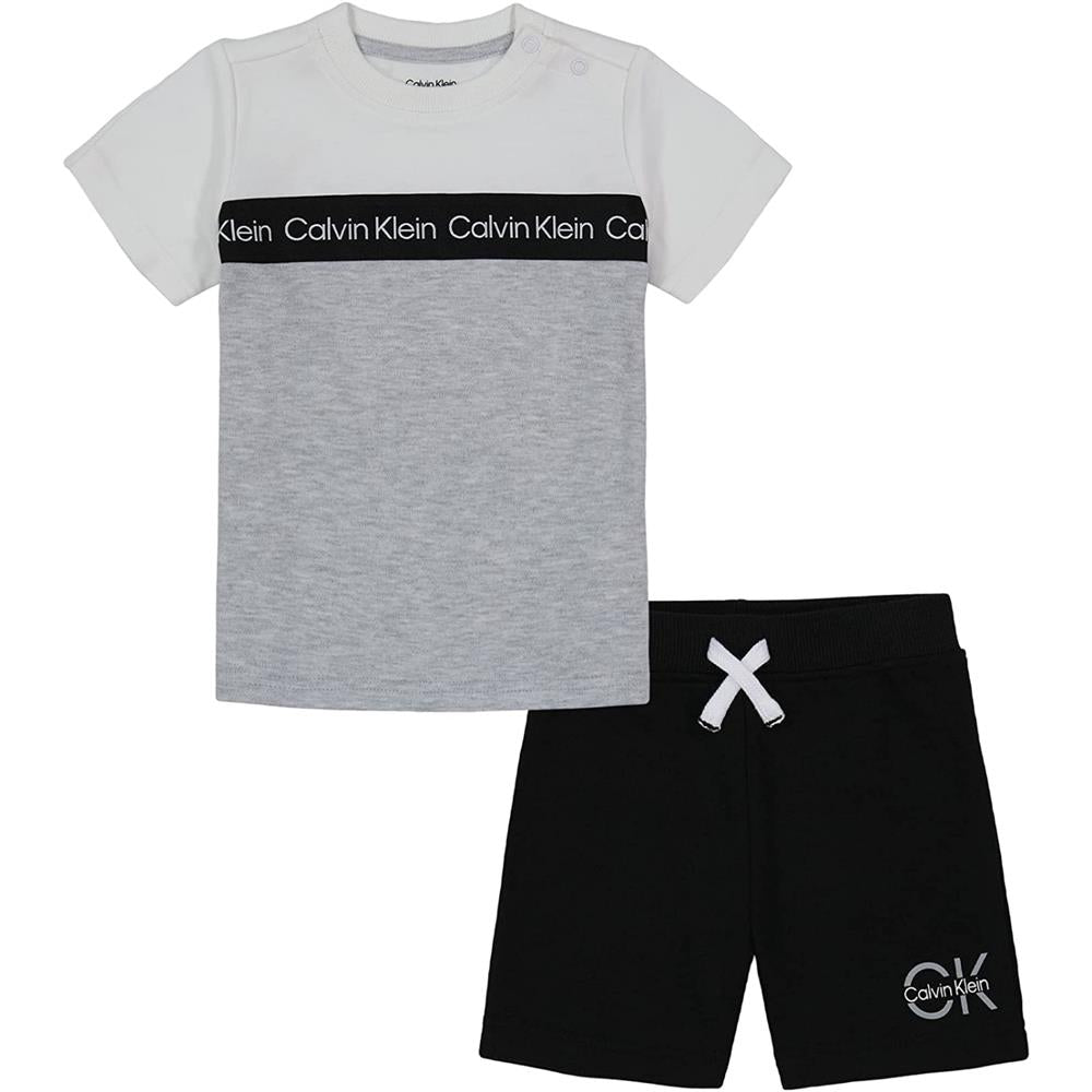 Calvin Klein Boys 12-24 Months Colorblock Short Set