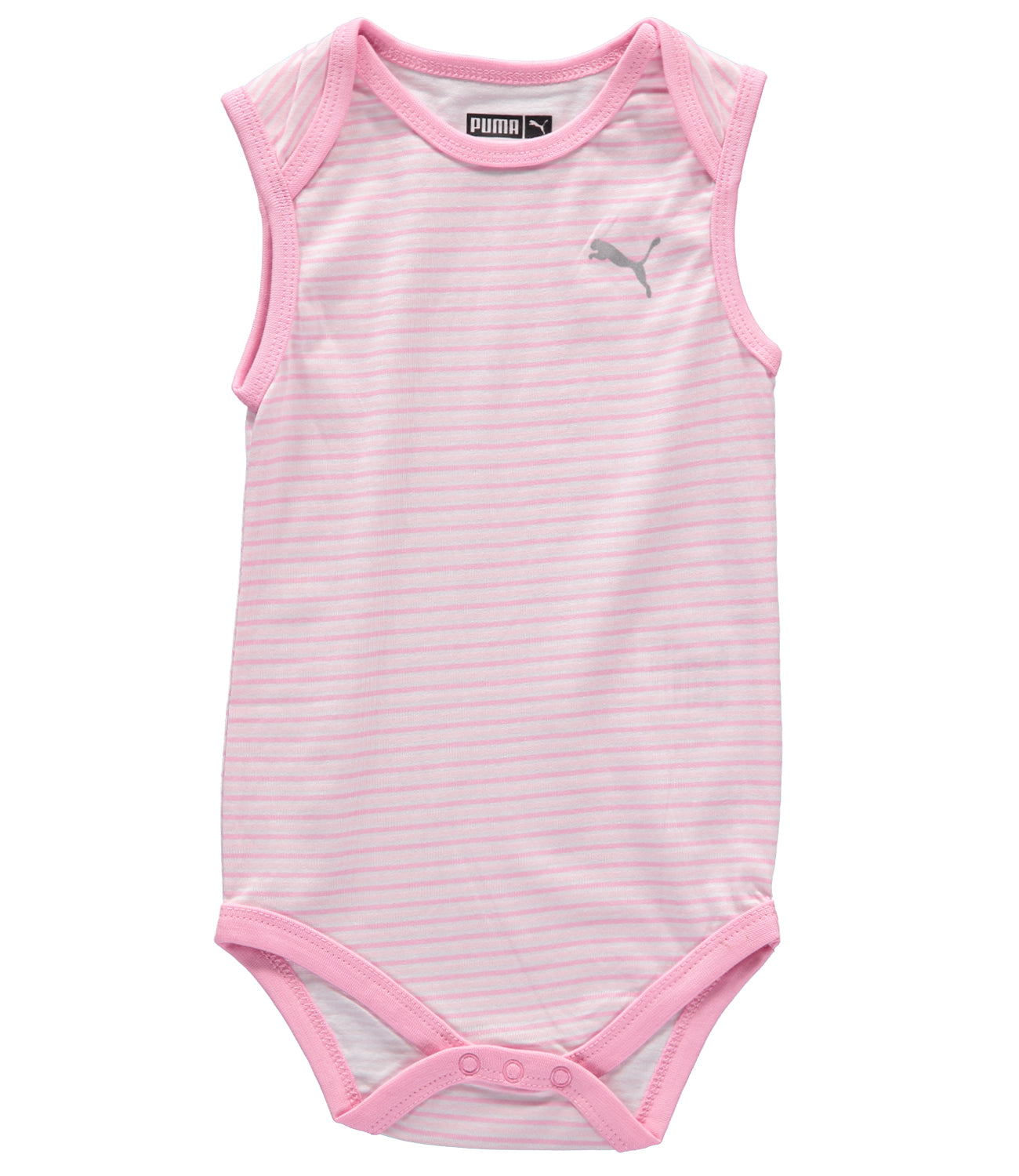 PUMA Girls 12-24 Months Short Sleeve Puma Bodysuit, 5-Pack